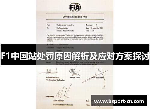 F1中国站处罚原因解析及应对方案探讨